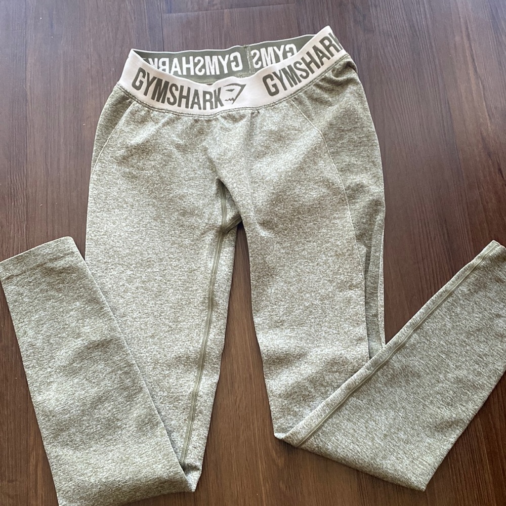 Gym Shark Heather Green Leggings